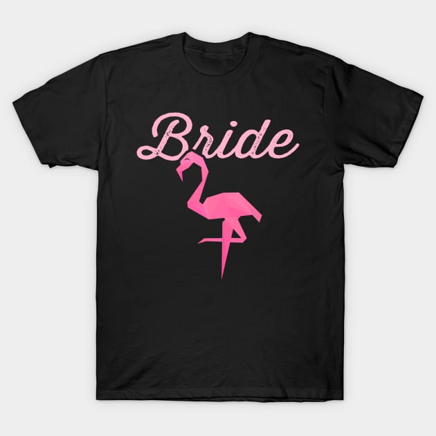 Beach Bride Flamingo Bride Shirt, Flaming Bride Shirt - Beach Bride Flamingo Bride Shirt, Wedding Party Matching Shirts, T-Shirt by BlueTshirtCo